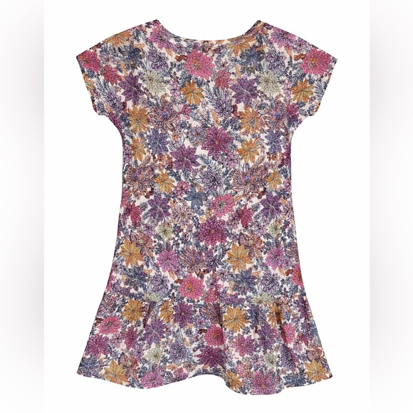 Jude Connally Dresses & Skirts - Jude Connally Floral Swing‎ Dress Large Purple Pink Vacation Resort Cottagecore